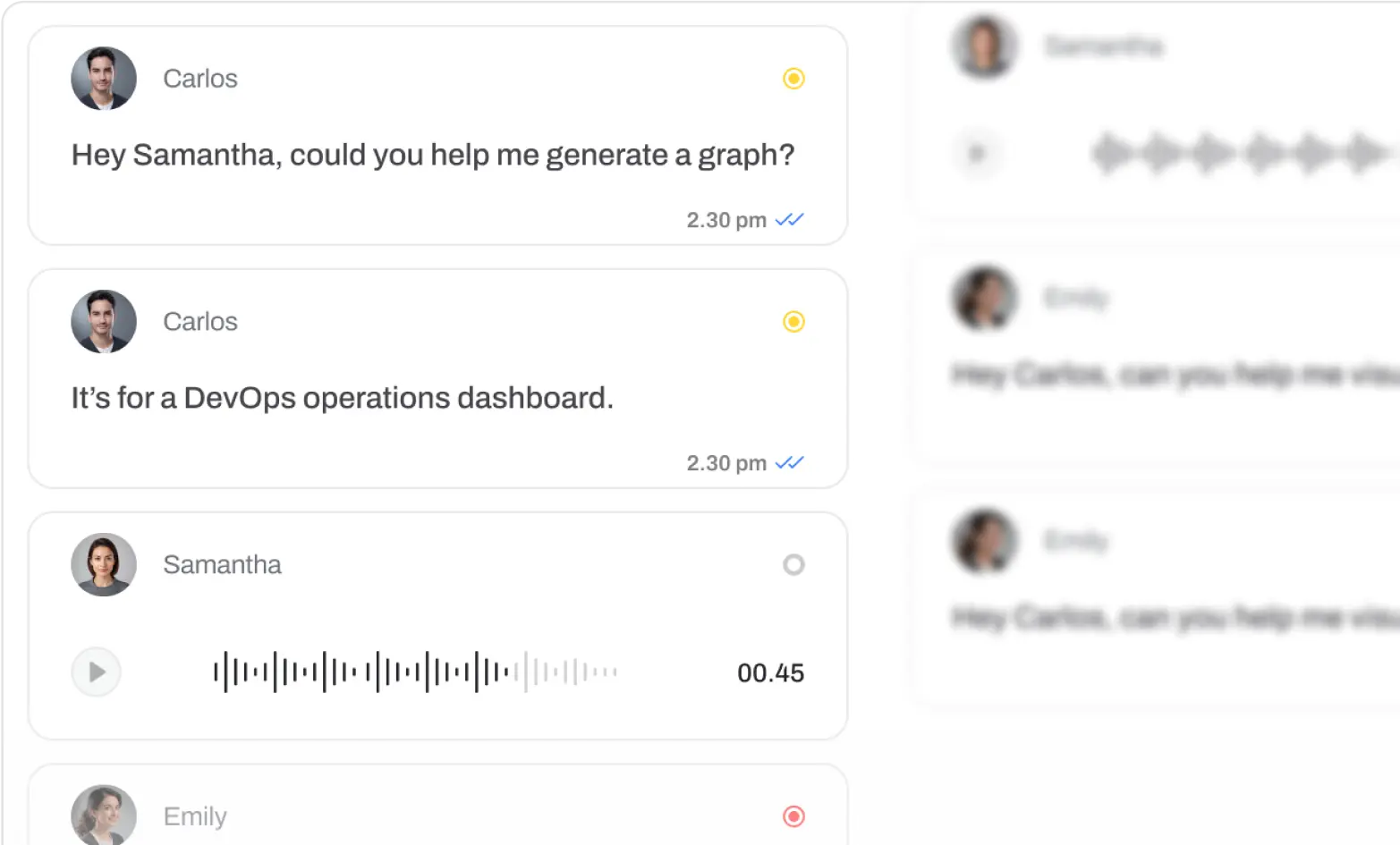 Illustrative interface preview