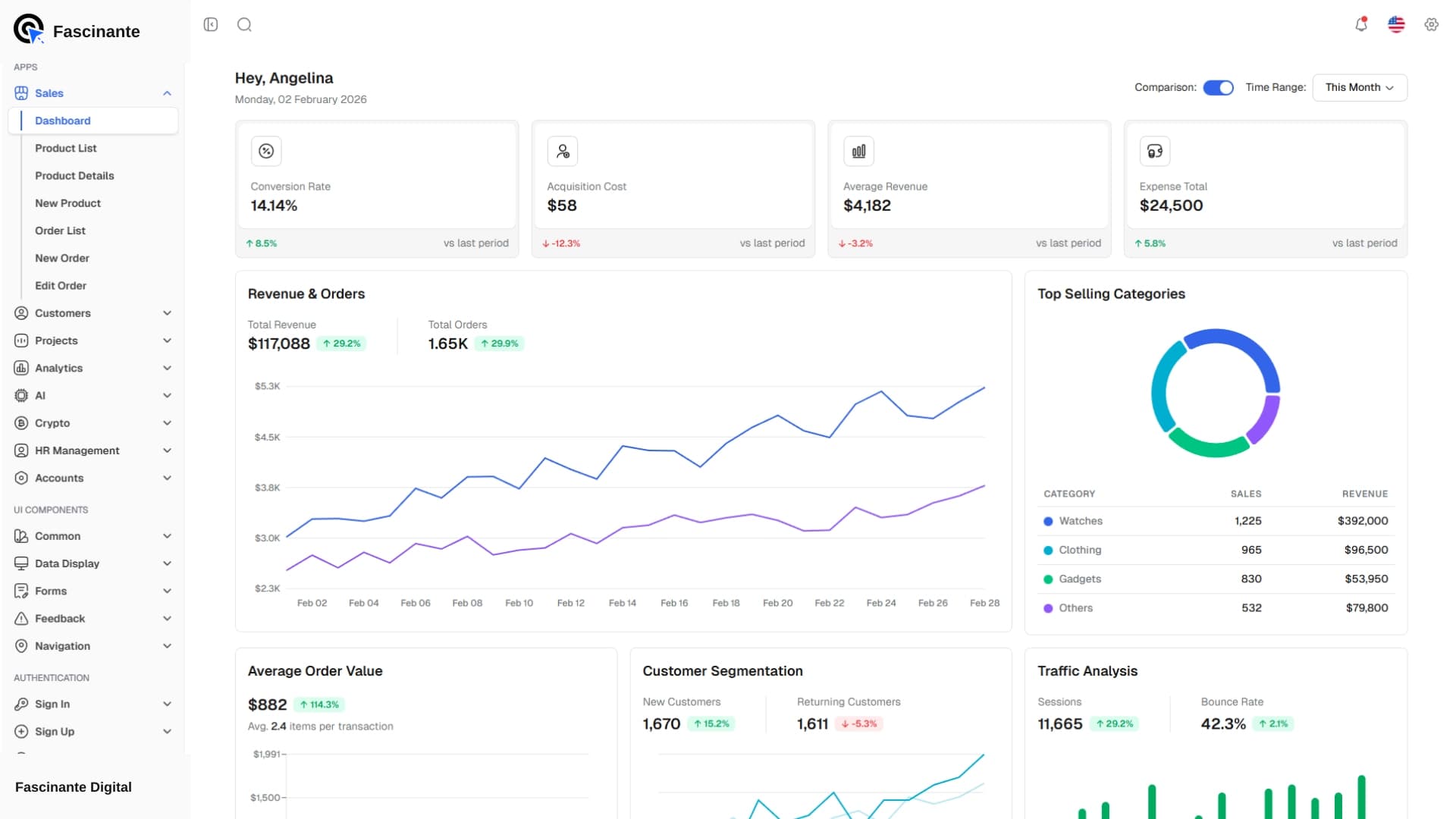 Fascinante production application preview
