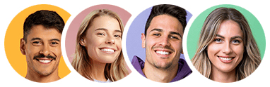 Clientes representados con avatares